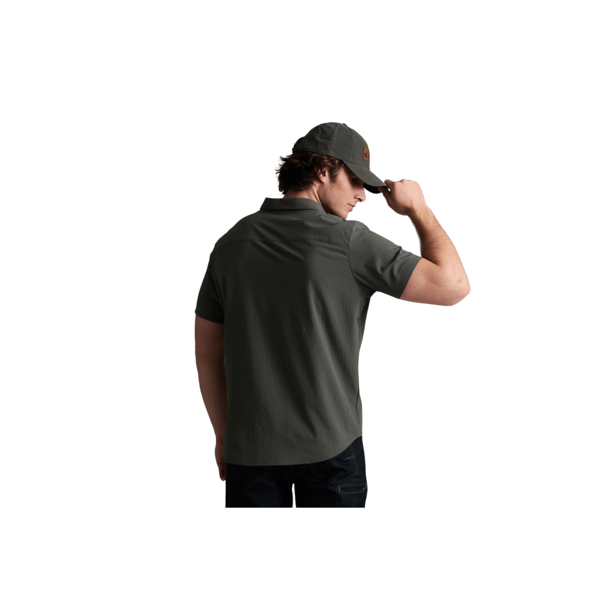 KUHL MEN'S EDGE SHORT SLEEVE  - CARBON - BACK VIEW