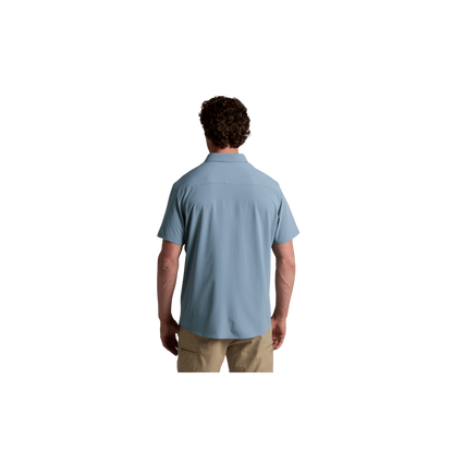KUHL MEN'S EDGE SHORT SLEEVE  - MINERAL BLUE - BACK VIEW
