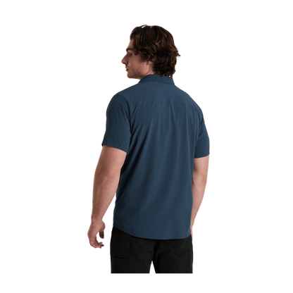 KUHL MEN'S EDGE SHORT SLEEVE - PIRATE BLUE - BACK VIEW