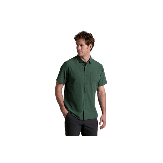 KUHL MEN'S EDGE SHORT SLEEVE - SMOKED PINE - FRONT VIEW