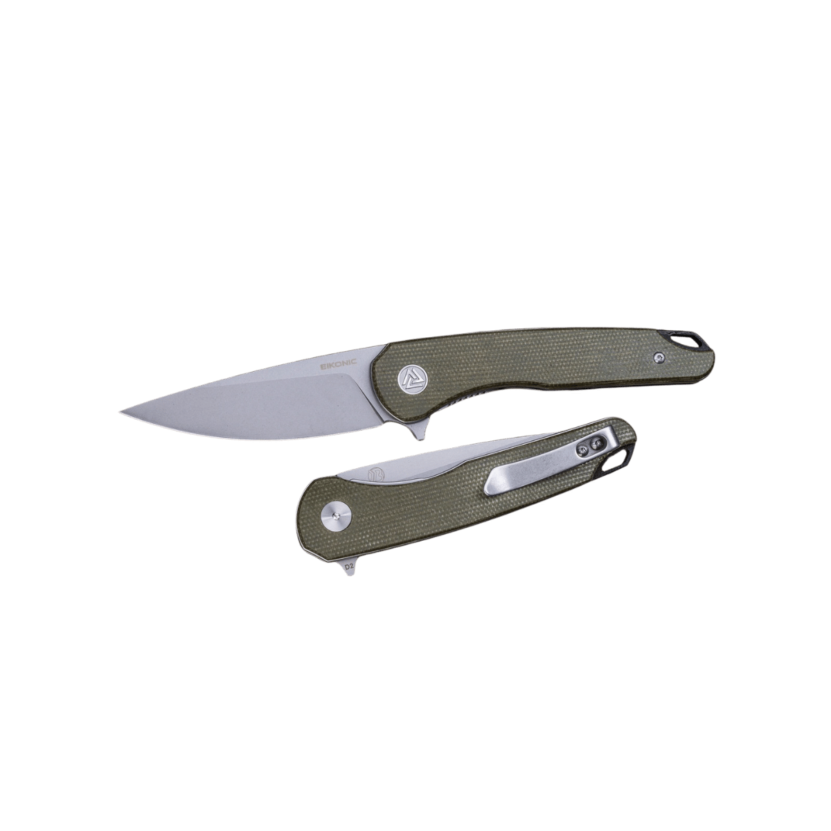 EIKONIC KNIFE DROMAS FLIPPER GREEN STONE WASH
