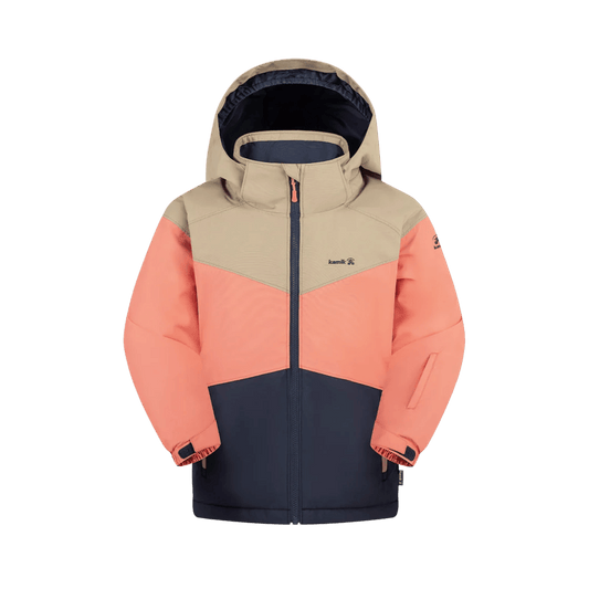 KAMIK GIRLS' ELARA SKI JACKET - TAN/PEACH