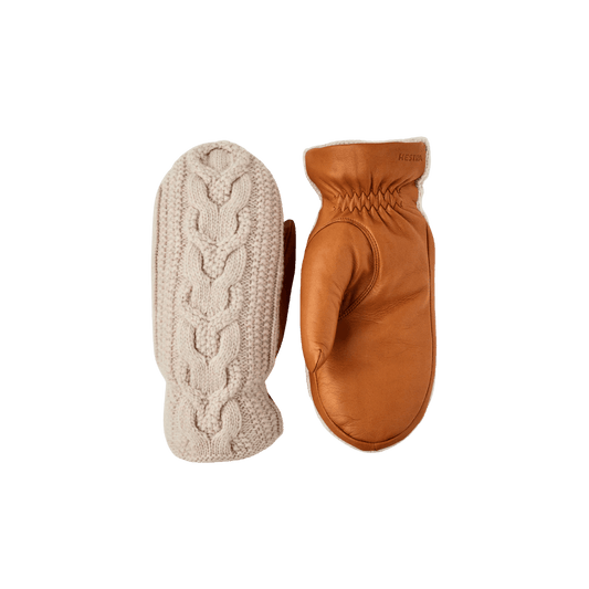 HESTRA WOMEN'S ELLA MITT - OFF WHITE/CORK