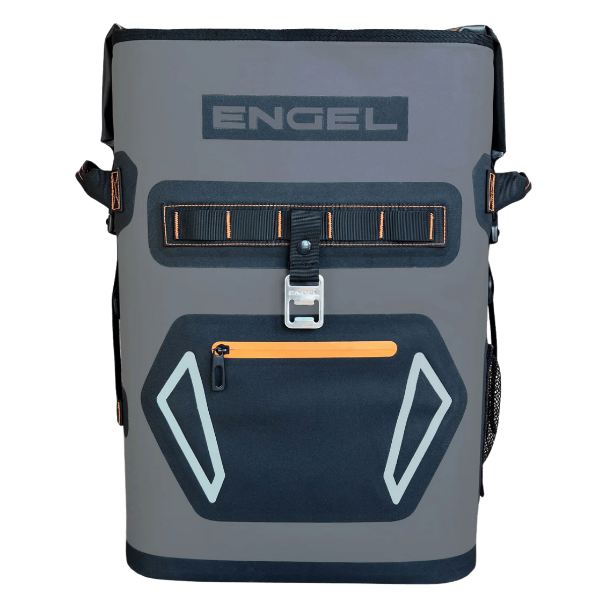 ENGEL 25 QUARTS ROLL TOP HIGH PERFORMANCE BACKPACK COOLER - GRAY/ORANGE