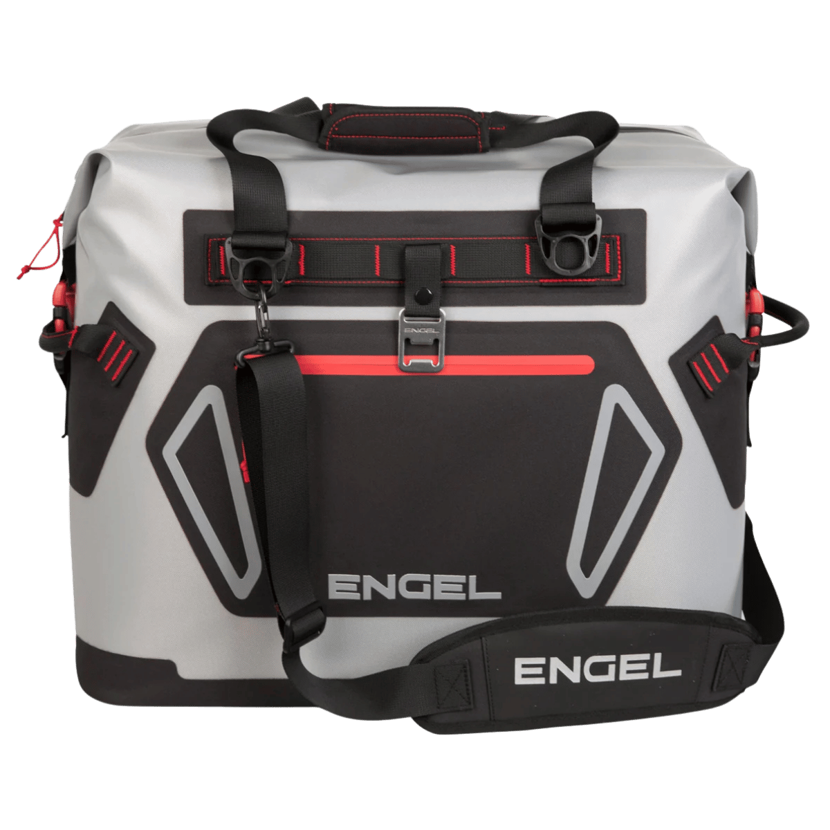 ENGEL HD30 HEAVY DUTY SOFT SIDED COOLER BAG - LT GRY RED