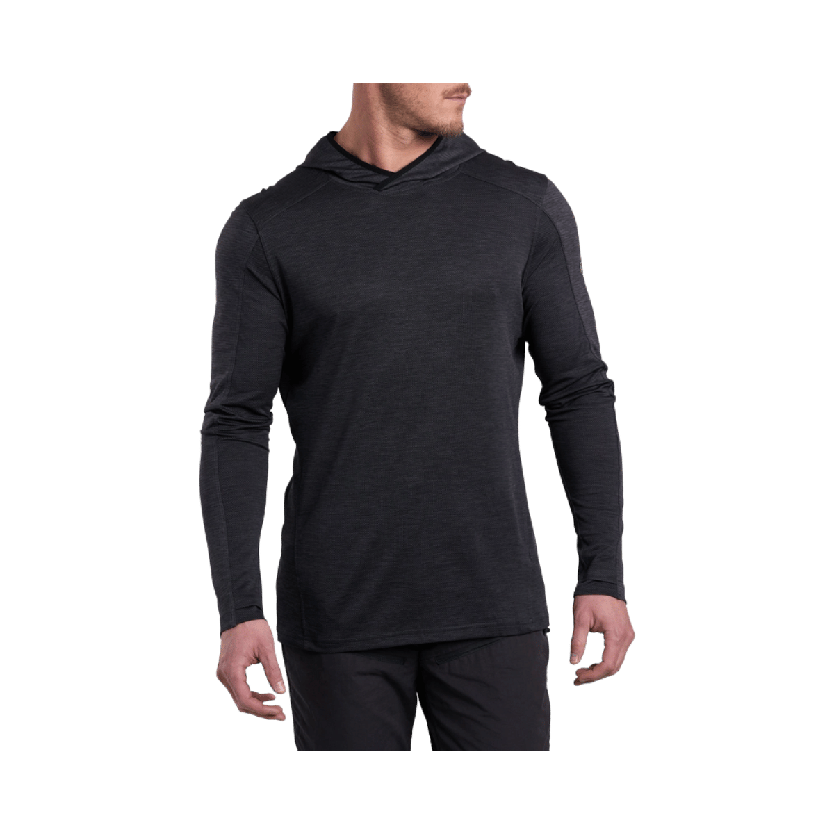 KUHL MEN'S ENGINEERED HOODY - BLACK - FRONT VIEW