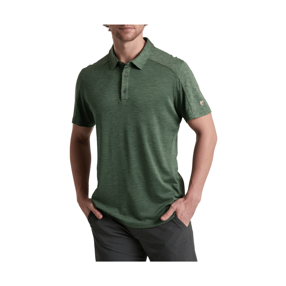 KUHL MEN'S ENGINEERED POLO - CYPRESS - FRONT VIEW