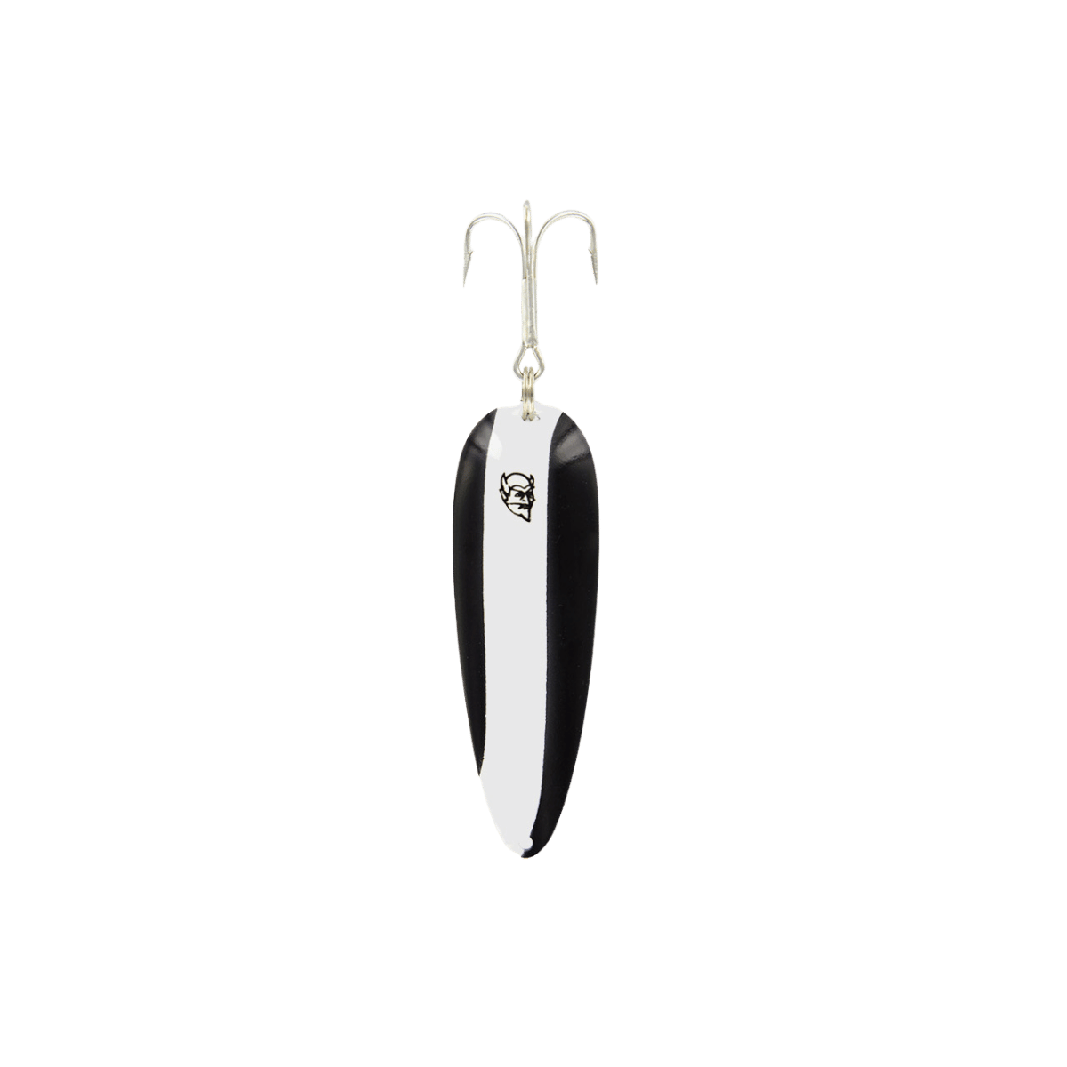 EPPINGER DARDEVLE SPOON BLACK WHITE IMAGE
