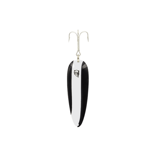 EPPINGER DARDEVLE SPOON BLACK WHITE IMAGE