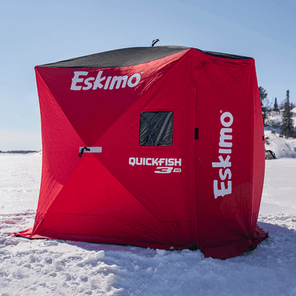ESKIMO QUICKFISH 3HD POP-UP SHELTER -LIFESTYLE - SIDE VIEW