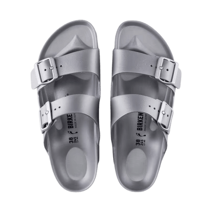 BIRKENSTOCK ARIZONA EVA - NARROW - METTALIC SILVER - TOP VIEW