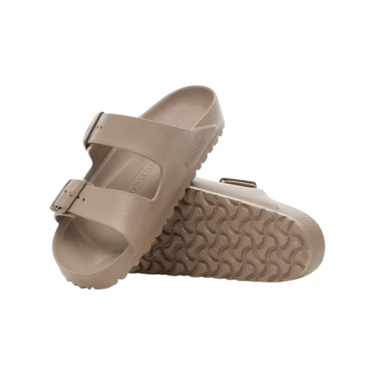BIRKENSTOCK ARIZONA EVA - REGULAR - GRAY TAUPE - FRONT AND OUTSOLE VIEW