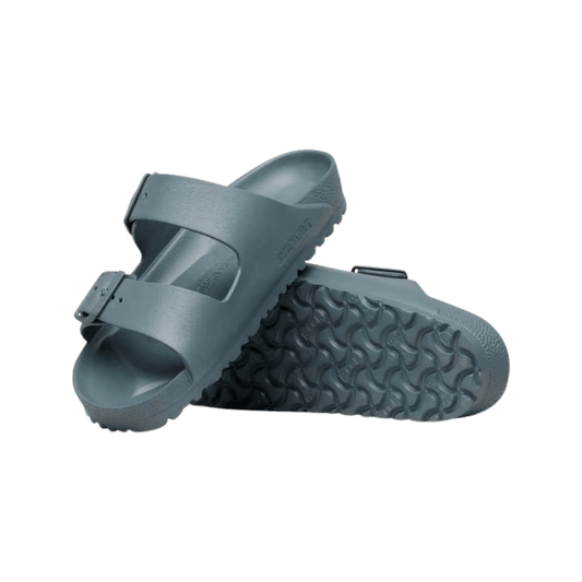 BIRKENSTOCK ARIZONA EVA - REGULAR - BASALT GRAY - FRONT AND OUTSOLE VIEW