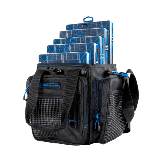 EVOLUTION OUTDOOR VERTICAL 3600 DRIFT TACKLE BAG BLUE