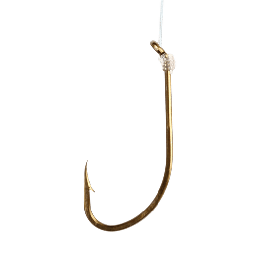 EAGLE CLAW SNELL HOOK PLAIN SHANK BRONZE SIZE 2