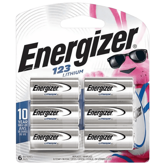 ENERGIZER BATTERY LITHIUM 123 BATTERY 6 PACK