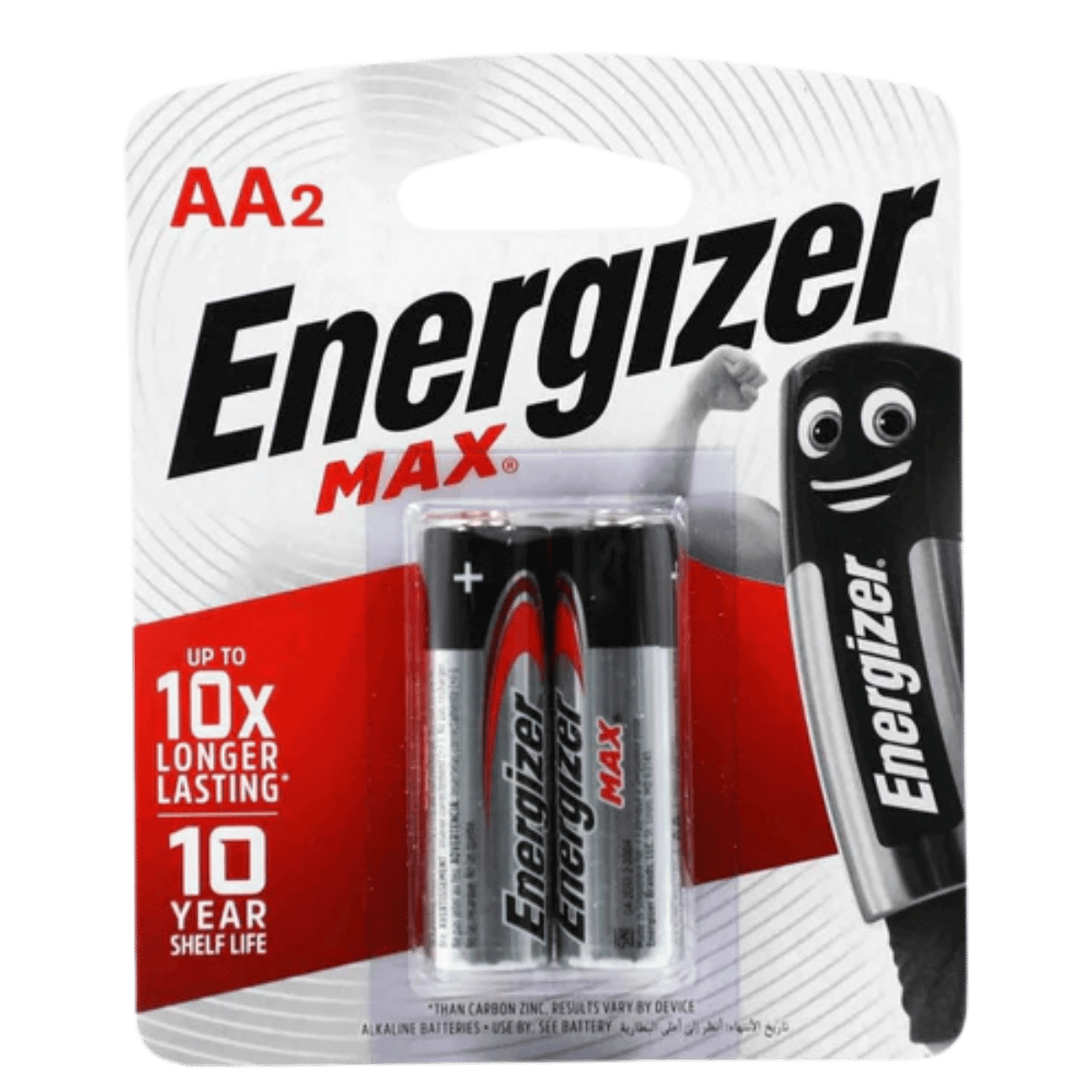 ENERGIZER MAX AA ALKALINE BATTERY 2PK - MAIN IMAGE