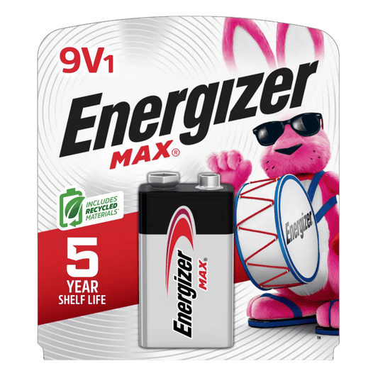 ENERGIZER BATTERY MAX 9V LONG LASTING ALKALINE POWER IN PACK