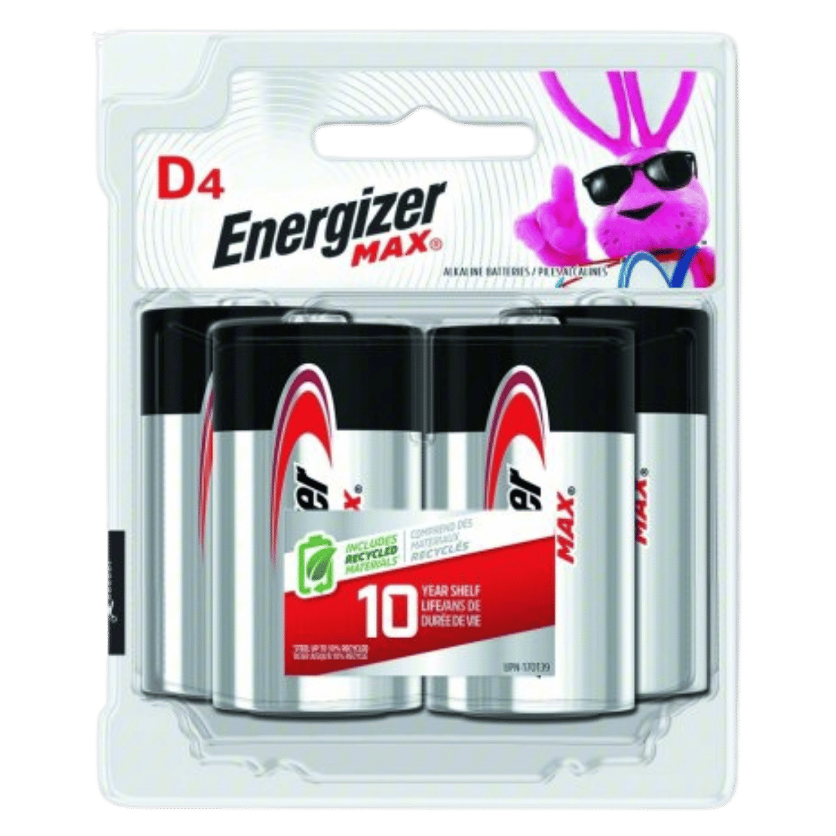 ENERGIZER BATTERY MAX ALKALINE BATTERIES D 4PK IN PACK
