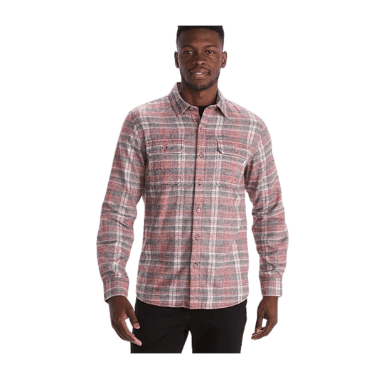 MARMOT MEN'S FAIRFAX HEATHERED MDWT FLANNEL - PORT ROYAL