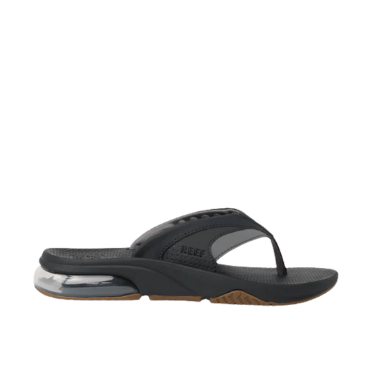 REEF MEN'S FANNING FLIP - BLACK/GUM - SIDE VIEW