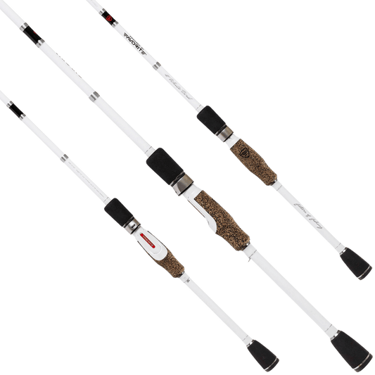 FAVORITE FISHING USA WHITE BIRD SPINNING ROD - HAND HELD ANGLES