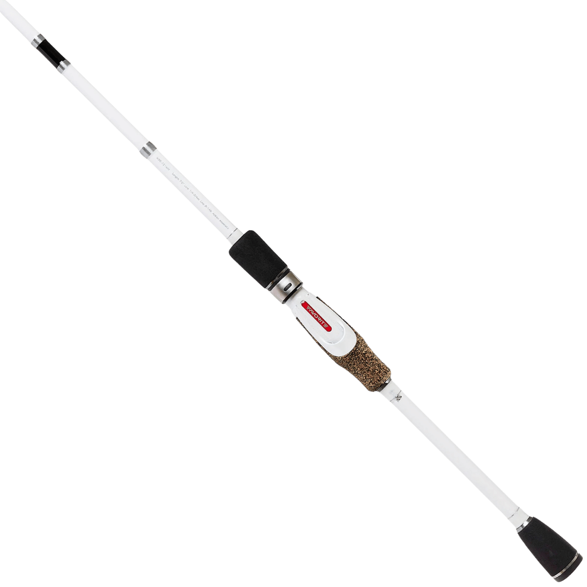 FAVORITE FISHING USA WHITE BIRD SPINNING ROD - HAND HELF FRONT VIEW
