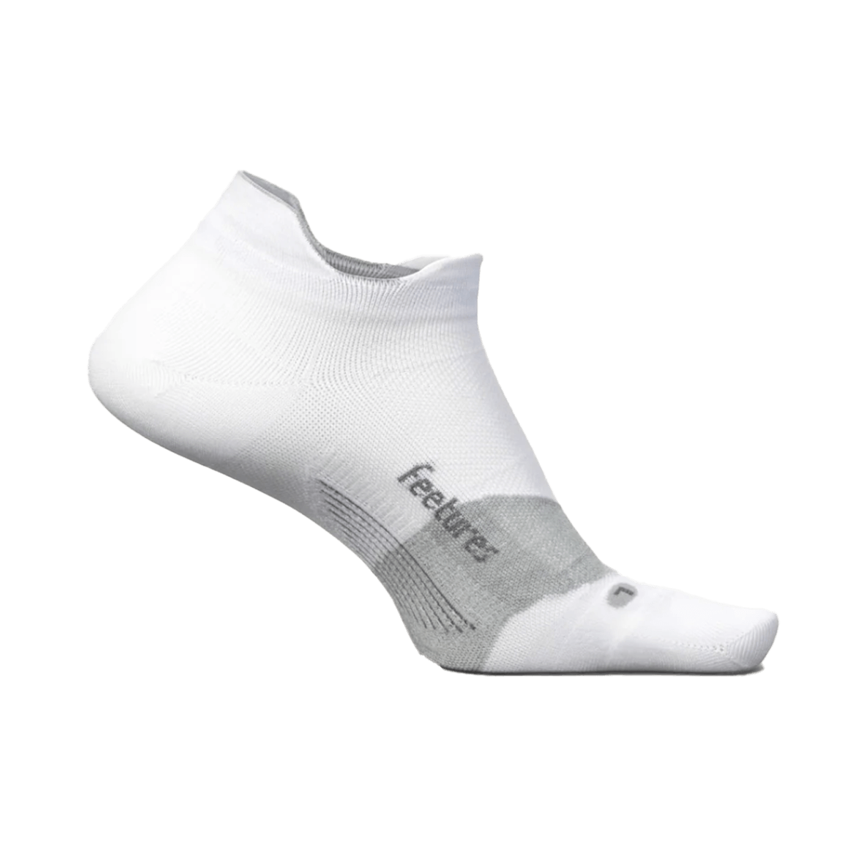 FEETURES ELITE ULTRA LIGHT NO SHOW TAB SOCKS WHITE