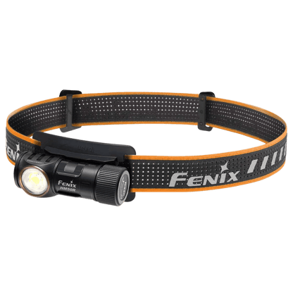 FENIX HM50R V2.0 RECHARGEABLE HEADLAMP - BLACK - FULL FRONT VIEW 
