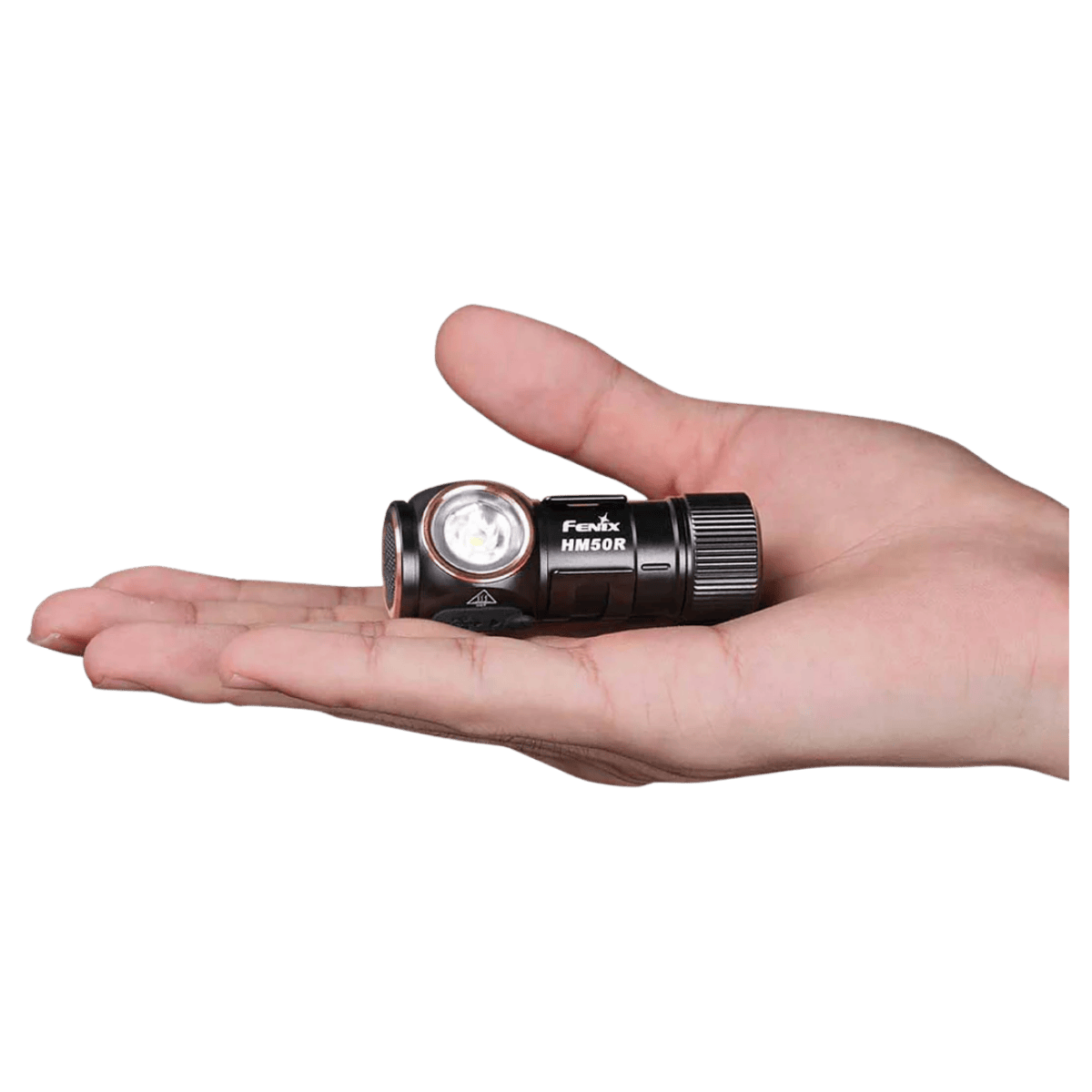 FENIX HM50R V2.0 RECHARGEABLE HEADLAMP - BLACK - SIDE VIEW