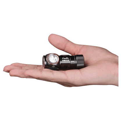 FENIX HM50R V2.0 RECHARGEABLE HEADLAMP - BLACK - SIDE VIEW