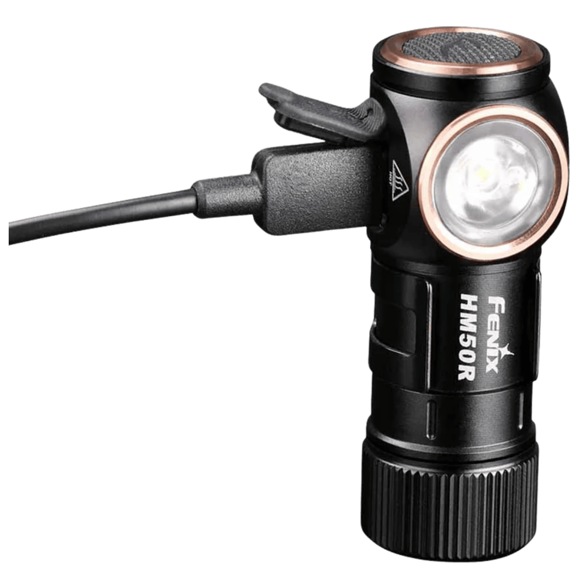 FENIX HM50R V2.0 RECHARGEABLE HEADLAMP - BLACK - FRONT VIEW
