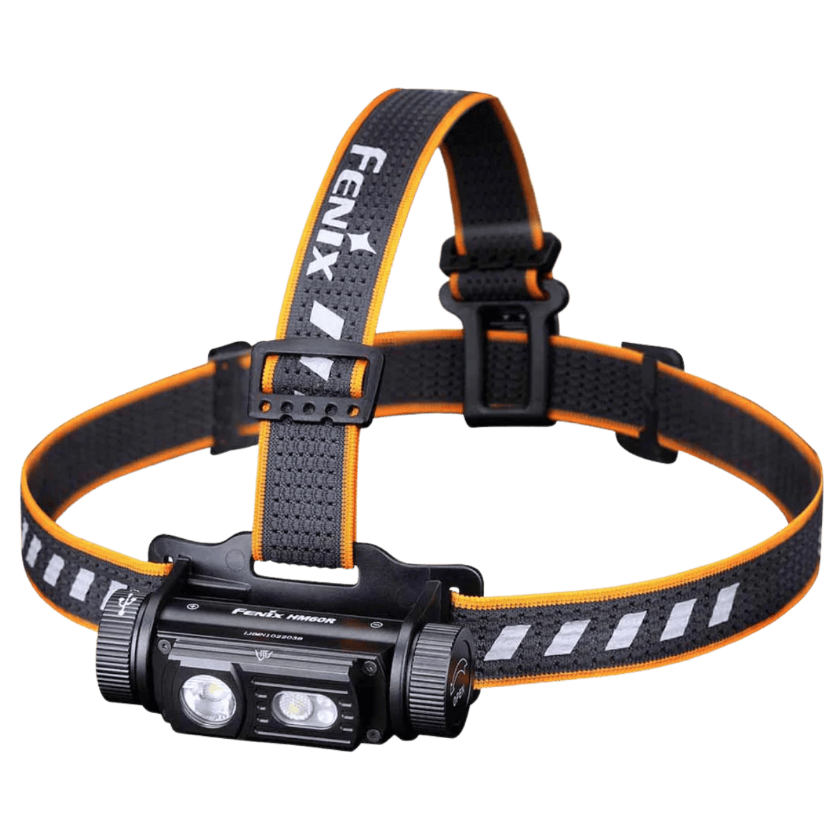 FENIX HM60R RECHARGEABLE HEADLAMP - BLACK - FRONT VIEW