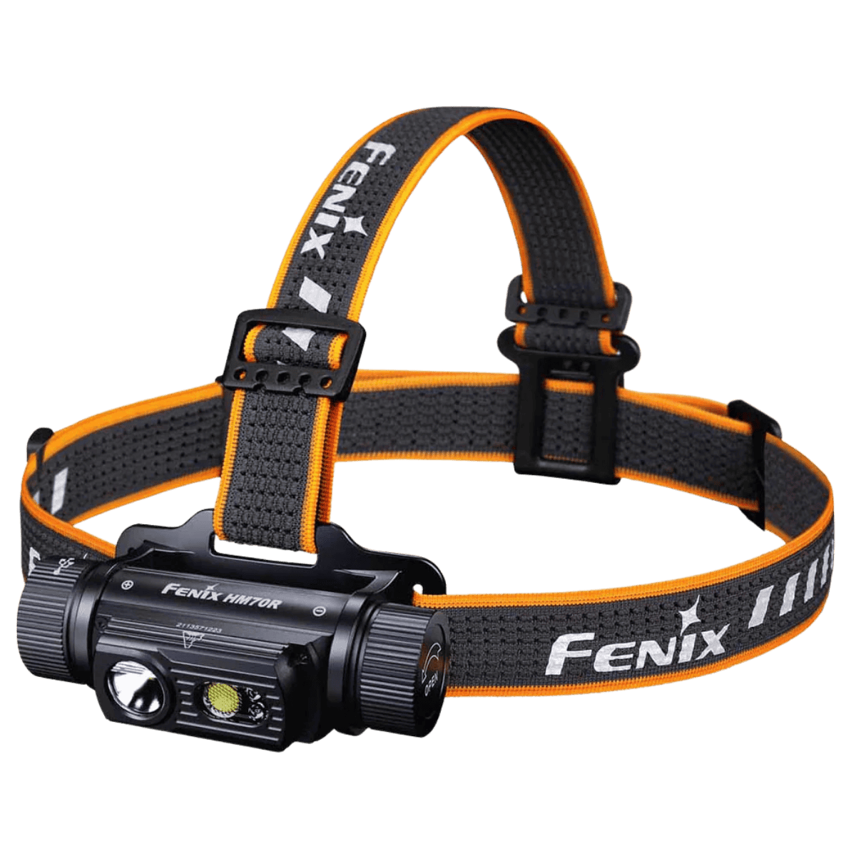 FENIX HM70R RECHARGEABLE HEADLAMP - BLACK - FRONT VIEW