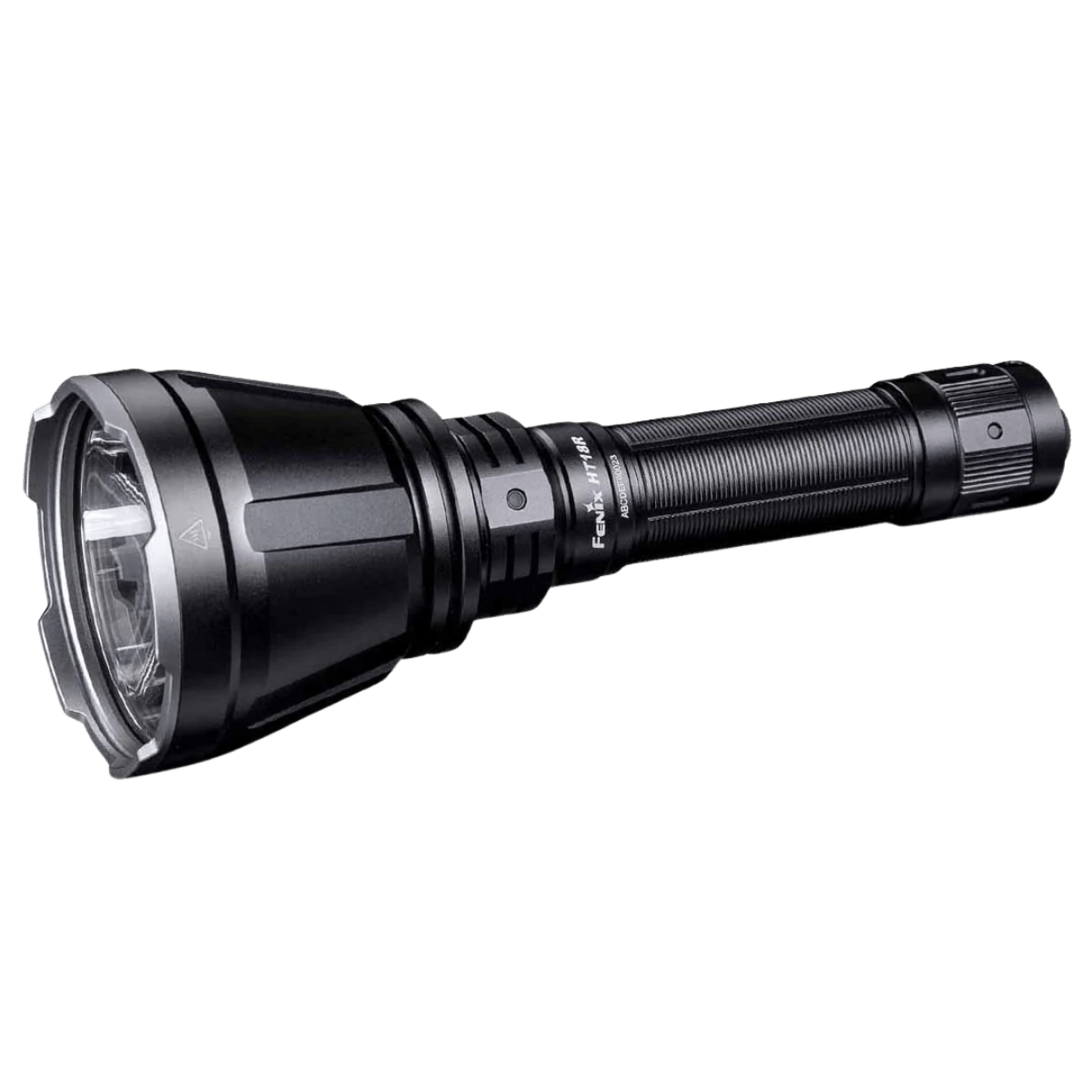 FENIX HT18R LONG DISTANCE FLASHLIGHT - BLACK - FRONT VIEW