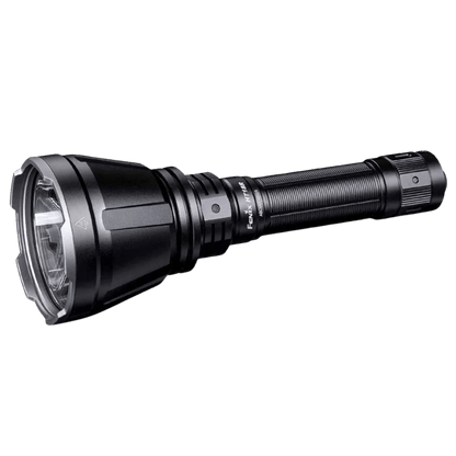 FENIX HT18R LONG DISTANCE FLASHLIGHT - BLACK - FRONT VIEW