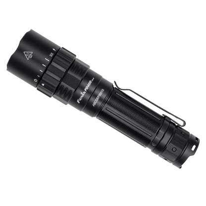 FENIX PD40R V3.0 RECHARGEABLE FLASHLIGHT - BLACK - SIDE VIEW
