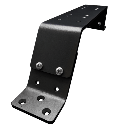 FIN GEAR FOOT PEDAL GRAPH MOUNT - BLACK_FRONT SIDE ANGLE 