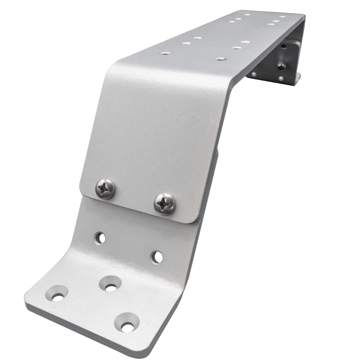 FIN GEAR FOOT PEDAL GRAPH MOUNT - SILVER_FRONT SIDE ANGLE 