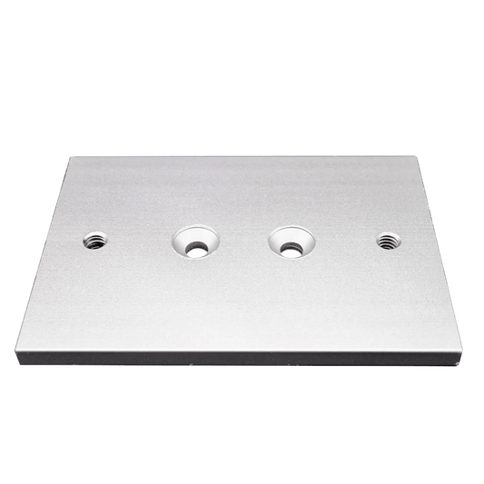 FIN GEAR QUICK MOUNTING PLATE - SILVER_FRONT ANGLE
