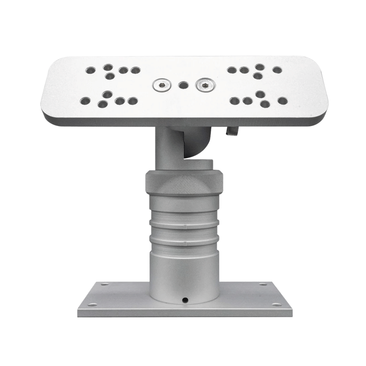 FIN GEAR 360° ROTATION SINGLE GRAPH MOUNT - 2IN  - SILVER_FRONT ANGLE