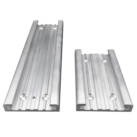 FIN GEAR TRACK MOUNT 6IN - SILVER_TOP ANGLE