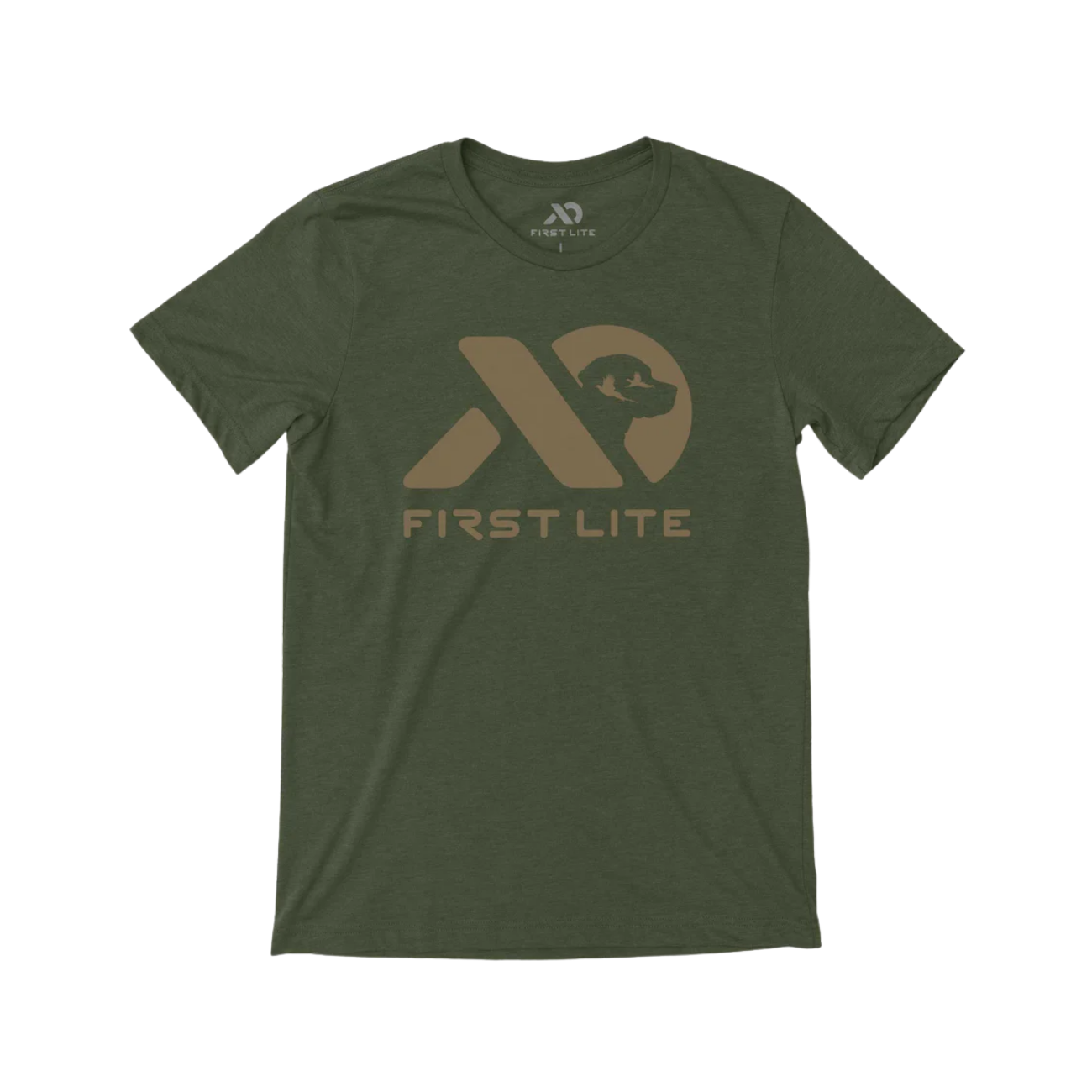 FIRST LITE PHEASANT LOGO T-SHIRT ARMY GREEN