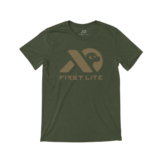 FIRST LITE PHEASANT LOGO T-SHIRT ARMY GREEN