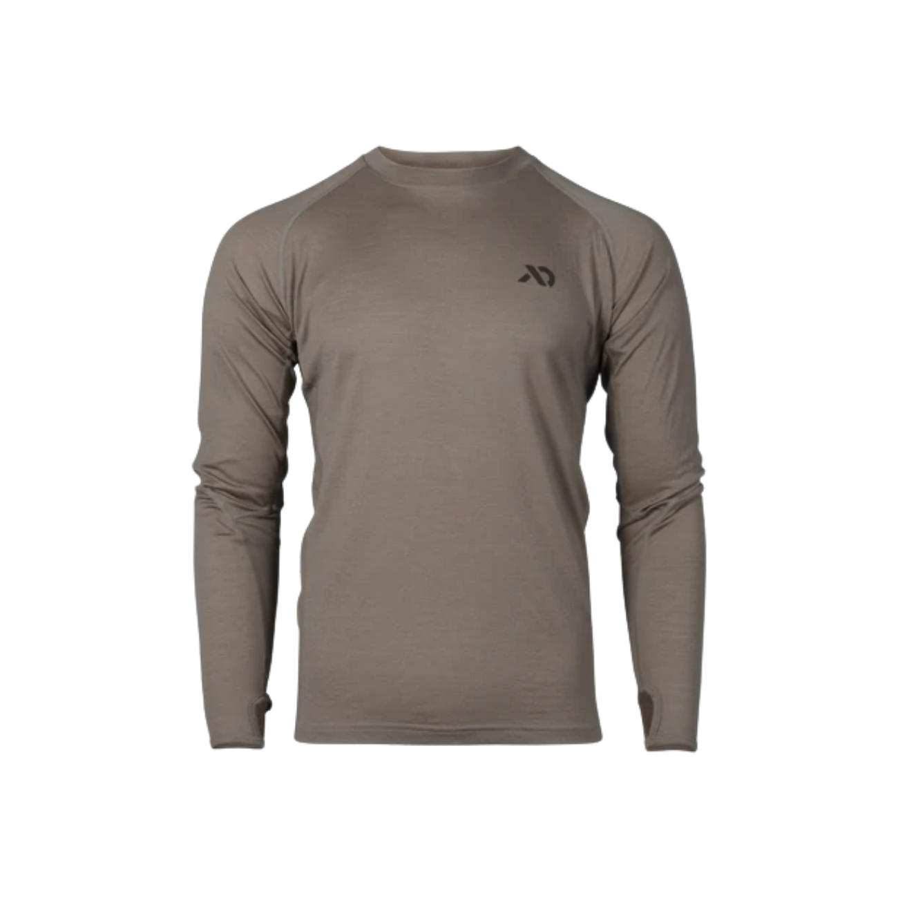 FIRST LITE WICK LONG SLEEVE CREW WALNUT