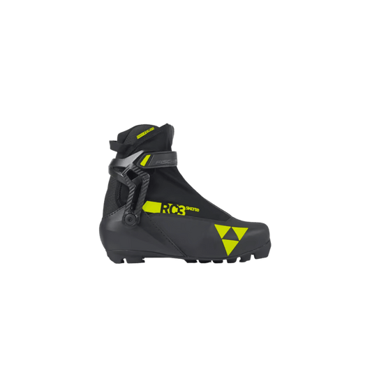 FISCHER SKIS RC3 SKATE XC BOOT BLACK YELLOW