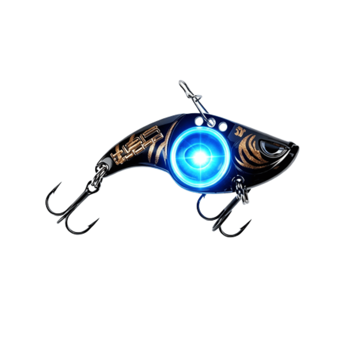 FISH DADDY DIRTY BOMB BLACK TIGER BLINGKING BLUE LED