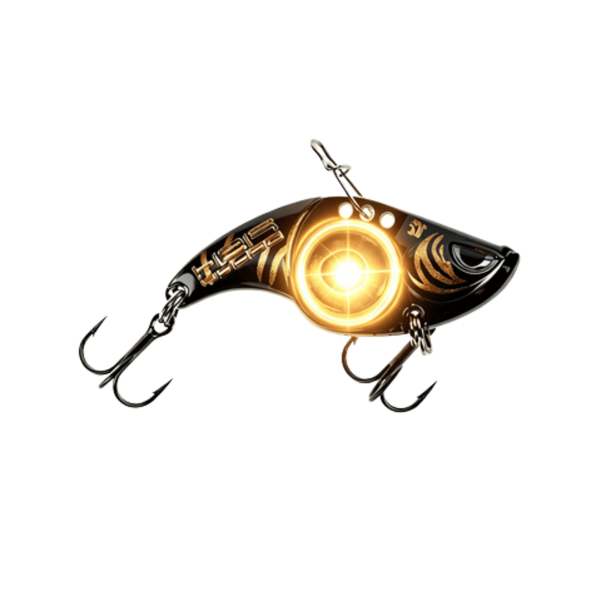 FISH DADDY DIRTY BOMB BLACK TIGER BLINGKING GOLD LED