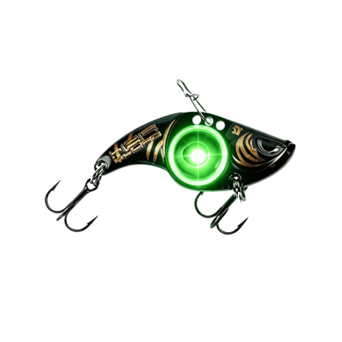 FISH DADDY DIRTY BOMB BLACK TIGER BLINGKING GREEN LED