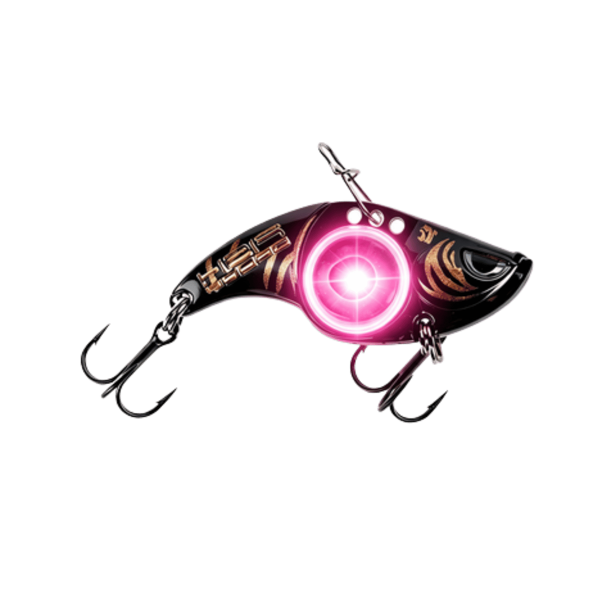 FISH DADDY DIRTY BOMB BLACK TIGER BLINGKING PINK LED